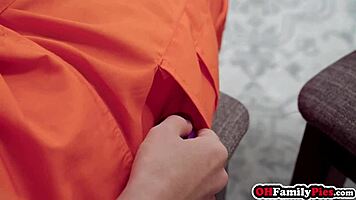 lilly ford strips quick bends over for deepthroat blowjob and rough doggystyle fuck