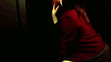 student deepthroats cock at gloryhole swallowing every drop