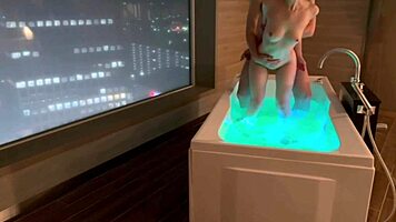 personal shoot cute santa babe breast sucked in bath