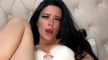 Horny British Coed Fingers Herself to Squirting Orgasm