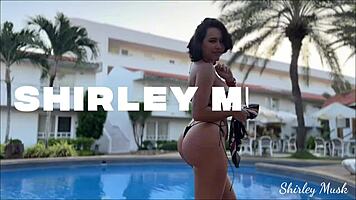 I cheated with my curvy neighbor's tight bikini pussy by the pool