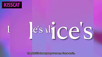 Submissive Alice Ross throatfucked in bathroom threesome