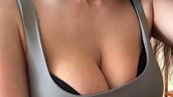 my wife flashes her massive natural tits and huge nipples to everyone