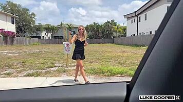 Bonnie blue gets picked up and fucked hard in the car by luke cooper