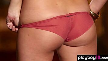 SMOKING ASIAN CHELSIE ARYN RIPS LINGERIE TO FLASH PIERCED NIPPLES