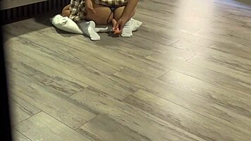 Schoolgirl latina destroys her big ass with toy riding cowgirl rough anal gaping for step-perv 😈🍑🔥