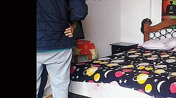 Petite Latina Super Deepthroat Blowjob Bent Over Doggystyle While Husband Away