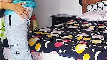 Petite Latina Super Deepthroat Blowjob Bent Over Doggystyle While Husband Away