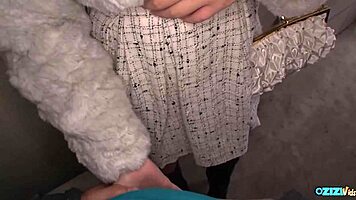 young asian sucks old cock deep behind bowling alley craving hot cum