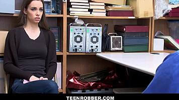 tali dova skinny brunette shoplifter fucked by officer