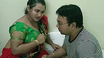 horny indian wife bends for creampie with hubby at ranch