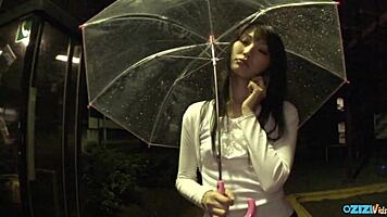 rainy day turns my soaking cunt wild with random guys