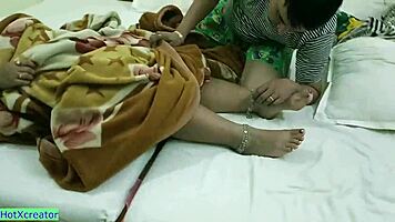 horny indian wife bends for creampie with hubby at ranch