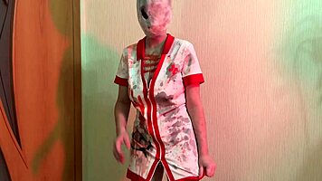 a silent hill nurse stopped by for halloween fun 🎃🏥