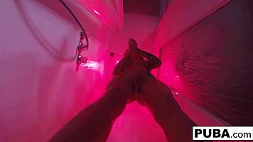 kendra cole fingers her wet pussy in steamy shower