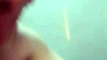 old man licks then fucks tight teen pussy condom creampie inside