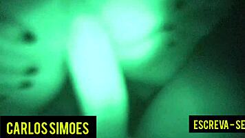 Brazilian wife grinds hard in the dark shadows