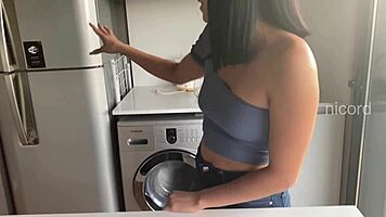 Hey, check out how this sexy latina uses her wet pussy to close the deal