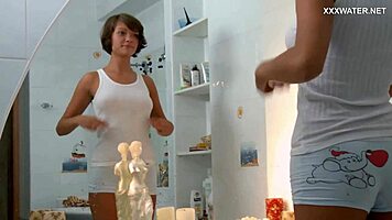 russian slut sima zengin baths horny masturbates small tits orgasm