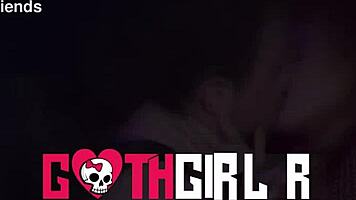 naughty busty goth angel young 18 gets messy facial after wild ride