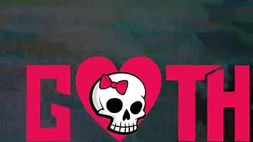 naughty busty goth angel young 18 gets messy facial after wild ride