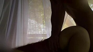 sharing a bed with naive foreign college student isis sun leads to oiled fun