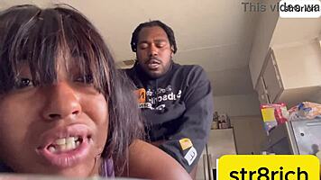 hood babe takes ass pounding and epic blowjob