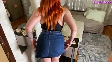 Stepmom Deylamoon's huge cock Jenga game turns into wild fuck 😈