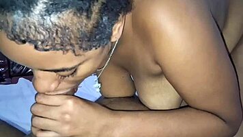 gostosa brunette latina milks big black cock with her juicy lips