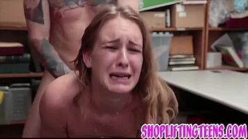 Busty Blonde Teen Shoplifter Rides Cop Cock Hard After Bust