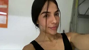 Risky Gym Shower Slut Fingers Dripping Wet Pussy!