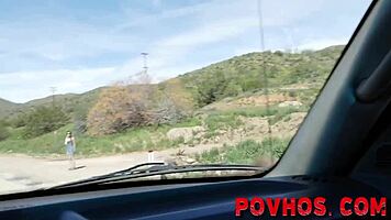 oh god this tiny 18+ brunette teen rides cock pov while rubbing her wet horny pussy