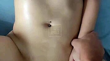 Real Couple's Tattooed Wife Rebolando Bunda on Hubby's Cock Temptation