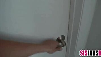 Petite Shaved Stepsis Caught Fucking - Now She Takes My Cock Deep!