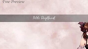 She kneels submissively, throat bulging from two massive loads down