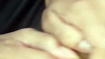 skinny girlfriend fingers her tight pussy and flashes it publicly outdoors