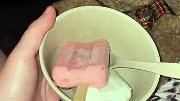 arab beauty feels wild ecstasy stuffing food deep in juicy pussy solo