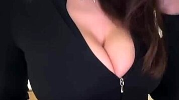 milkiest biggest tits on webcam as amateur milf sucks and toys