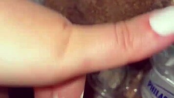 arab beauty feels wild ecstasy stuffing food deep in juicy pussy solo