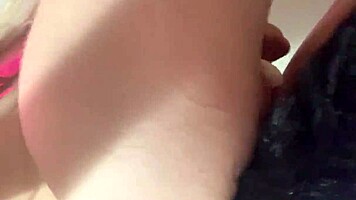 Skinny Babysitter Vibes Tight Pussy While Riding Dildo with Butt Plug