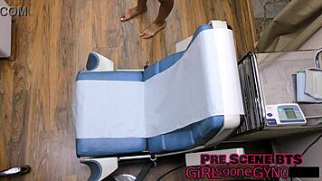 Ditria Rose spreads tits ass in backstage piercing checkup