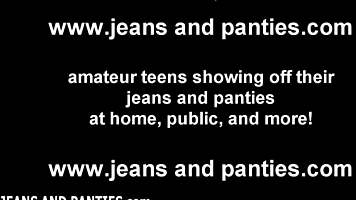 i can't resist petite maggie's teasing in those tiny jeans shorts