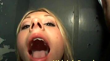 Crystal Ray delivers sloppy blowjob before stranger fucking session