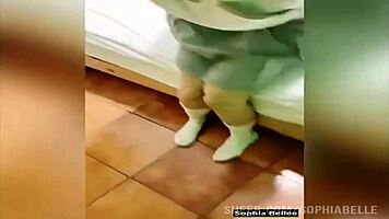 mexican college nerd sophia bellee toys then fucked by school friend