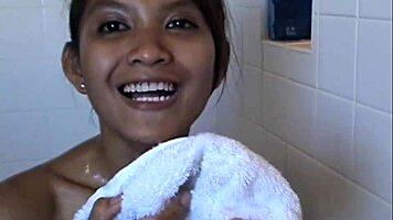 Brookeskye and asian babe shower licking asses small tits exposed!