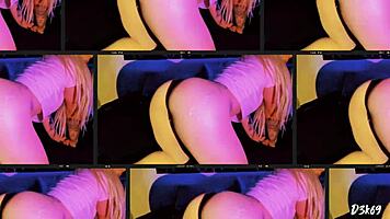 Finally alone at home cinema, catching her bent over for sneaky pussy lick