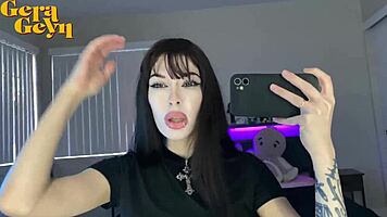 hey check this horny alternative babe deepthroating and face fucked sloppy