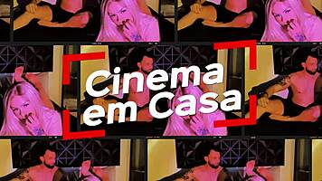 Finally alone at home cinema, catching her bent over for sneaky pussy lick