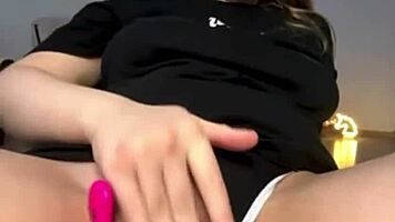 horny bbw teen fingers squirting pussy bent over begging for more