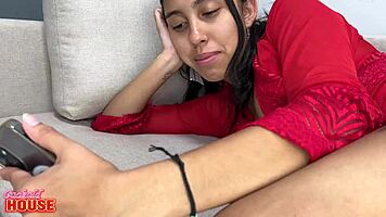 curvy wife explores bold encounter with strong neighbor guy